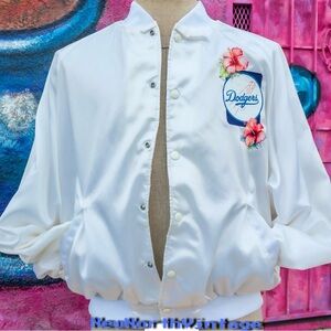Los Angeles Dodgers Vintage Satin Bomber size XL - White